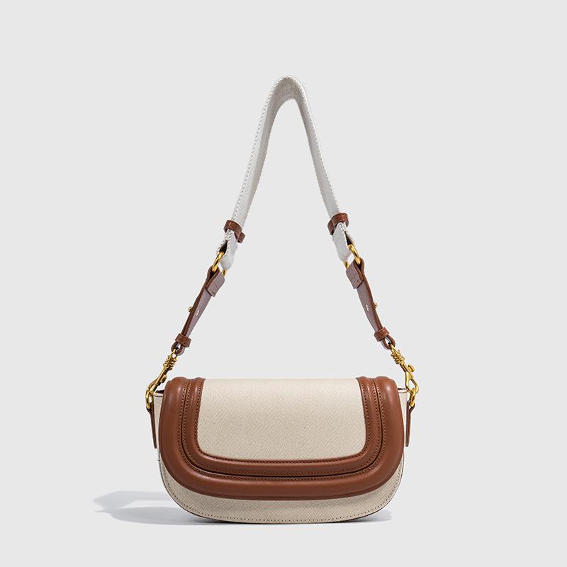 Women s Bag 2024 New Product Saddle Popular Fashionable All-matching Broadband Color Contrast Canvas Single-shoulder Cross-body Women коричневий
Women s Bag 2024 New Product Saddle Popular Fashionable All-matching Broadband Color Contrast Canvas Single-shoulder Cross-body Women коричневий