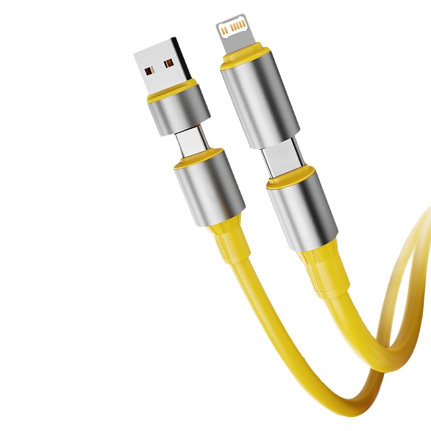 4 In 1 240W Fast Charging Cable for iPhone15 16 17 Android USB Type C Charger Cable Multi Port Multiple USB Charging Wire Line жёлтый
4 In 1 240W Fast Charging Cable for iPhone15 16 17 Android USB Type C Charger Cable Multi Port Multiple USB Charging Wire Line жёлтый
