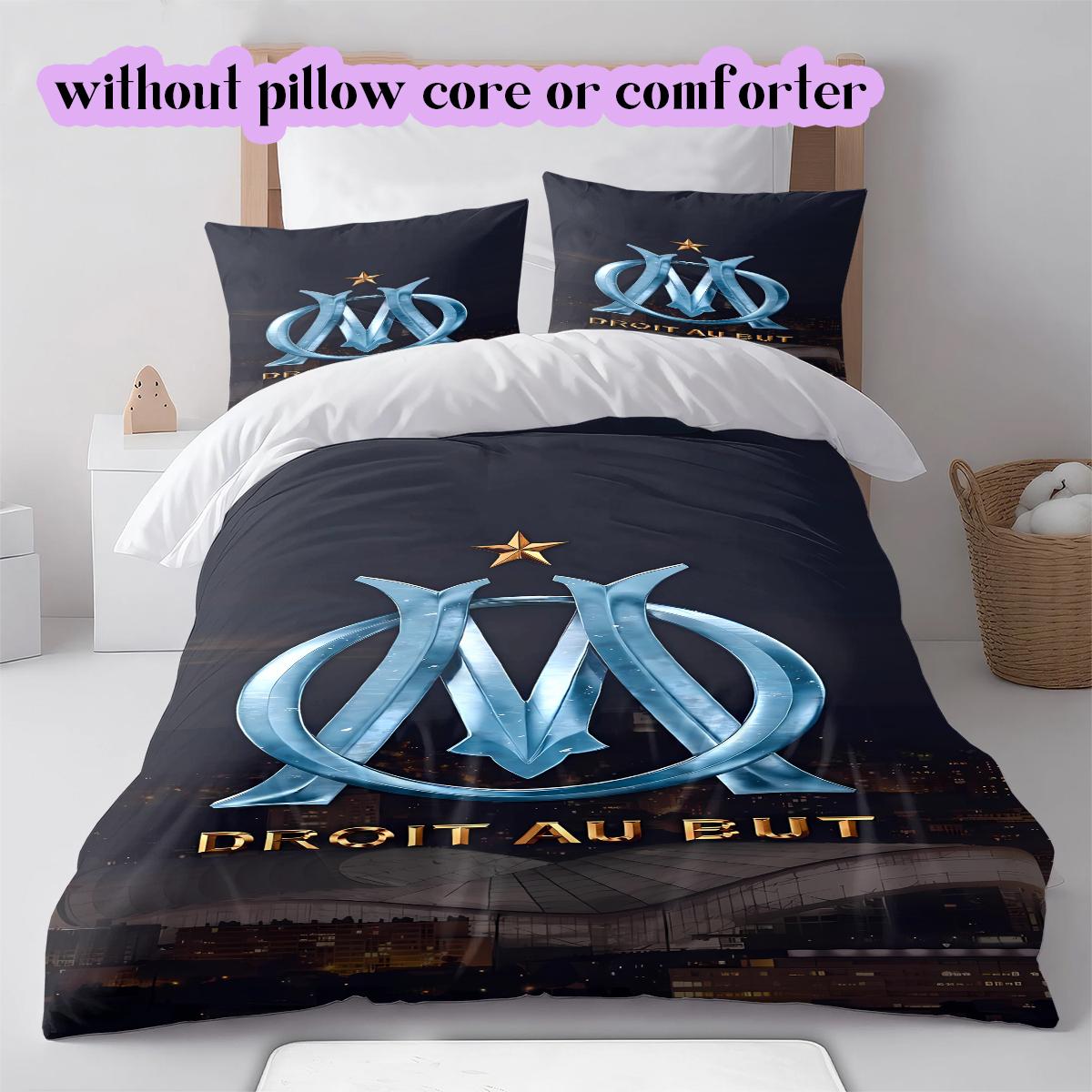 Olympique de Marseille Pattern Bedding Quilt Set Quilt Cover Pillowcase Home Decoration Birthday Gift (1 * duvet cover + 2 * pillowcase, without core) 135x200cm
Olympique de Marseille Pattern Bedding Quilt Set Quilt Cover Pillowcase Home Decoration Birthday Gift (1 * duvet cover + 2 * pillowcase, without core) 135x200cm