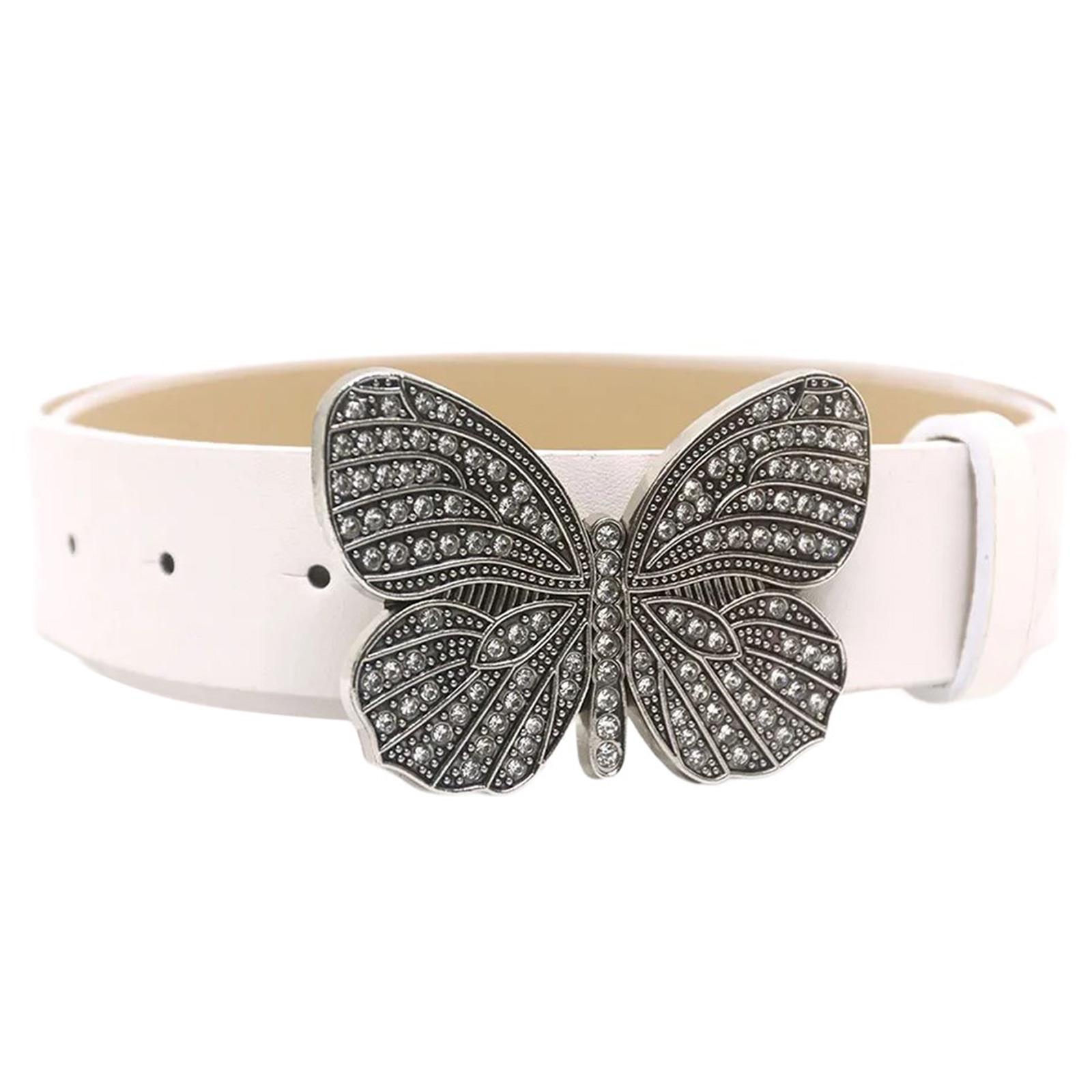 Simple Adult Waist Belt with Adjustable Diamond Butterfly Buckle Waistband PU Waist Belts for Rock Fan Wear Resistant белый
Simple Adult Waist Belt with Adjustable Diamond Butterfly Buckle Waistband PU Waist Belts for Rock Fan Wear Resistant белый