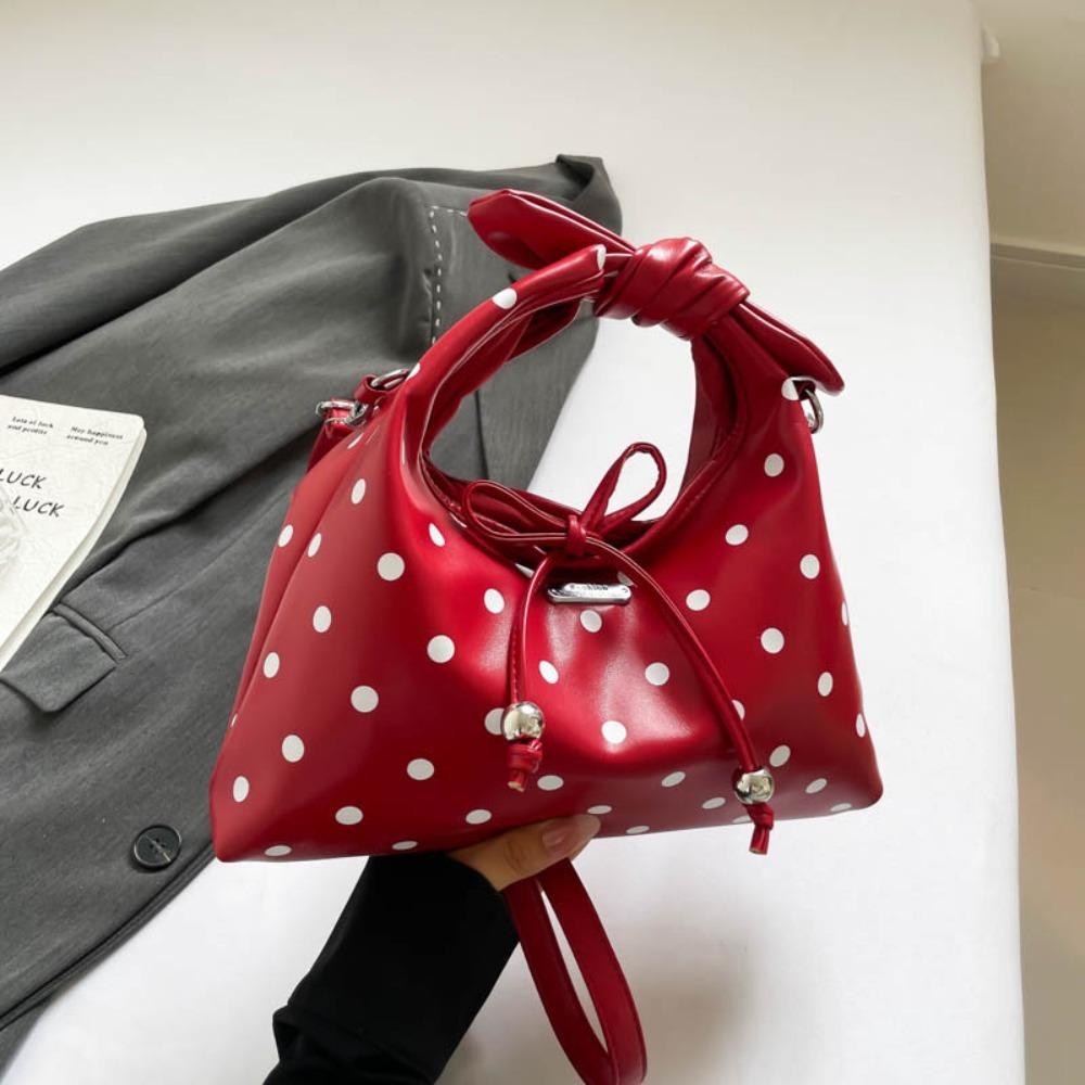 Fashion Polka Dot Shoulder Bag Bow Tie Rope PU Leather Polka Dot Handbag Hand-held Small Bag Women
Fashion Polka Dot Shoulder Bag Bow Tie Rope PU Leather Polka Dot Handbag Hand-held Small Bag Women