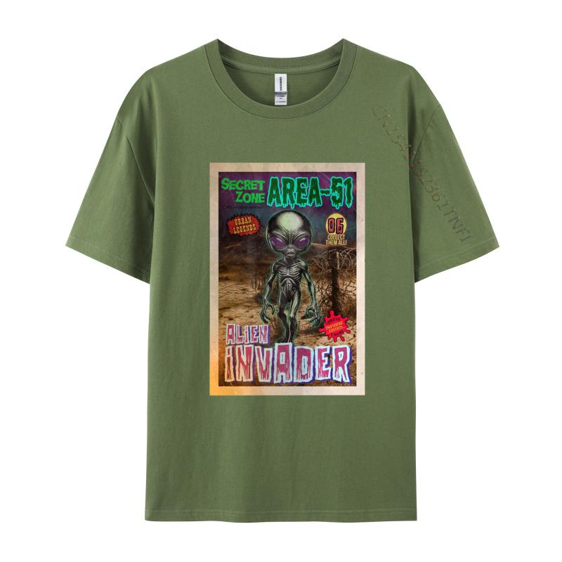 Area 51 Alien Tshirt Alien UFO Invader Tshirts Casual Cotton T Shirt For Men Mens Clothing Plus Size 4XL
Area 51 Alien Tshirt Alien UFO Invader Tshirts Casual Cotton T Shirt For Men Mens Clothing Plus Size 4XL