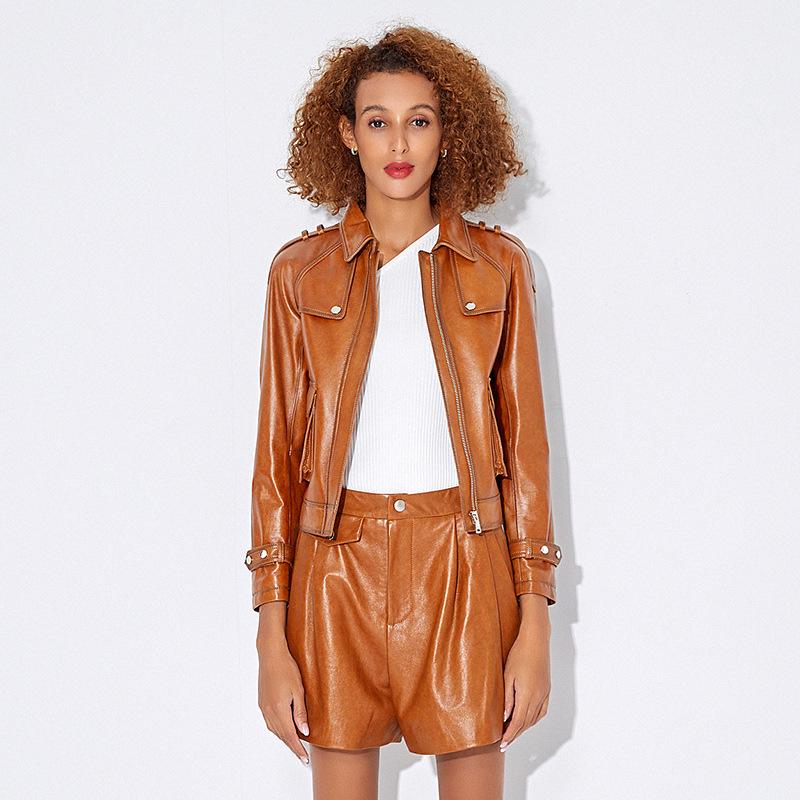 Haining 2025 Genuine Sheepskin Women s Short Slim-Fit Leather Motorcycle Jacket XXL for 123-135 lbs
Haining 2025 Genuine Sheepskin Women s Short Slim-Fit Leather Motorcycle Jacket XXL for 123-135 lbs
