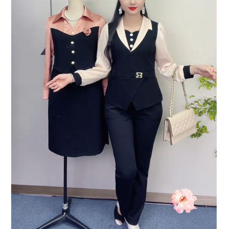 2025 Spring Stylish Long Sleeve Spliced Top and Slimming Casual Pants Set 2XL (recommended 125-135 jin)
2025 Spring Stylish Long Sleeve Spliced Top and Slimming Casual Pants Set 2XL (recommended 125-135 jin)