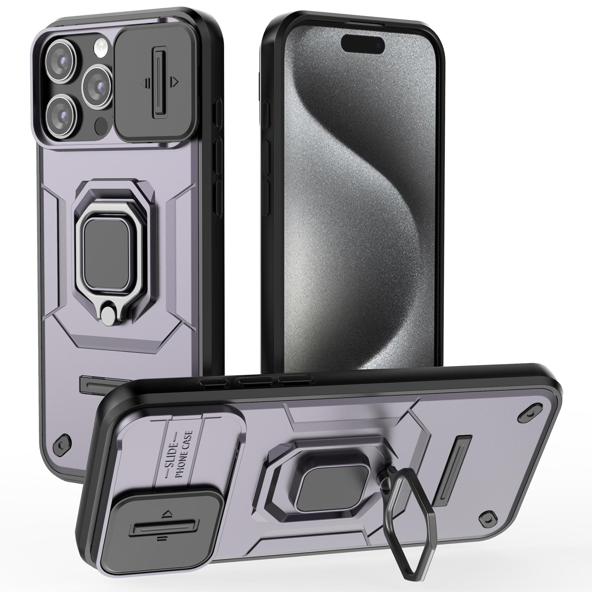 For iPhone 16 Pro Max Case Ring Kickstand Camshield PC+TPU Phone Cover Purple
For iPhone 16 Pro Max Case Ring Kickstand Camshield PC+TPU Phone Cover Purple