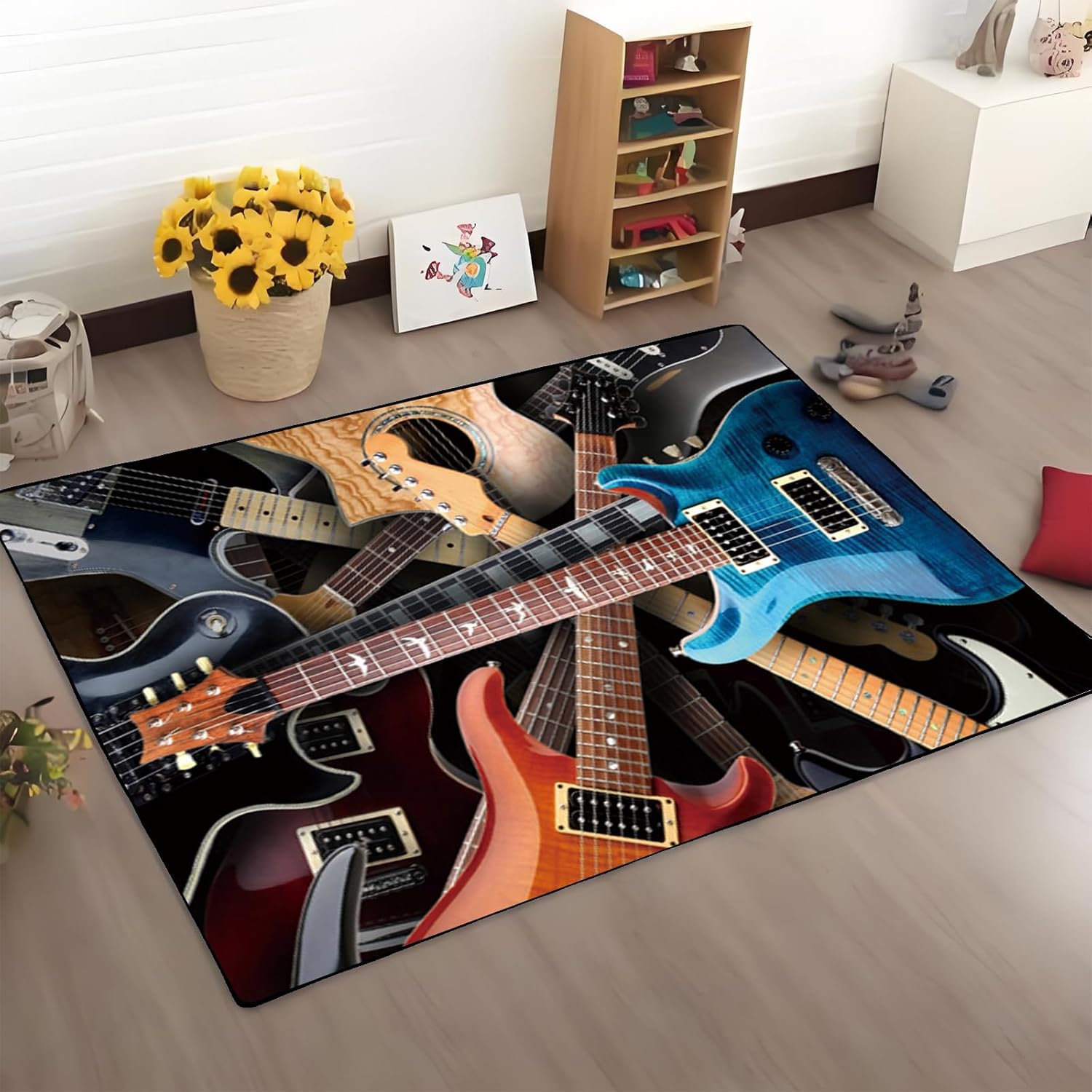 Music Theater Theme Print Rug, Guitar Instrument Non-Slip Carpet for Living Room, Bedroom, Nursery, Indoor Decor 60cm x 90cm
Music Theater Theme Print Rug, Guitar Instrument Non-Slip Carpet for Living Room, Bedroom, Nursery, Indoor Decor 60cm x 90cm