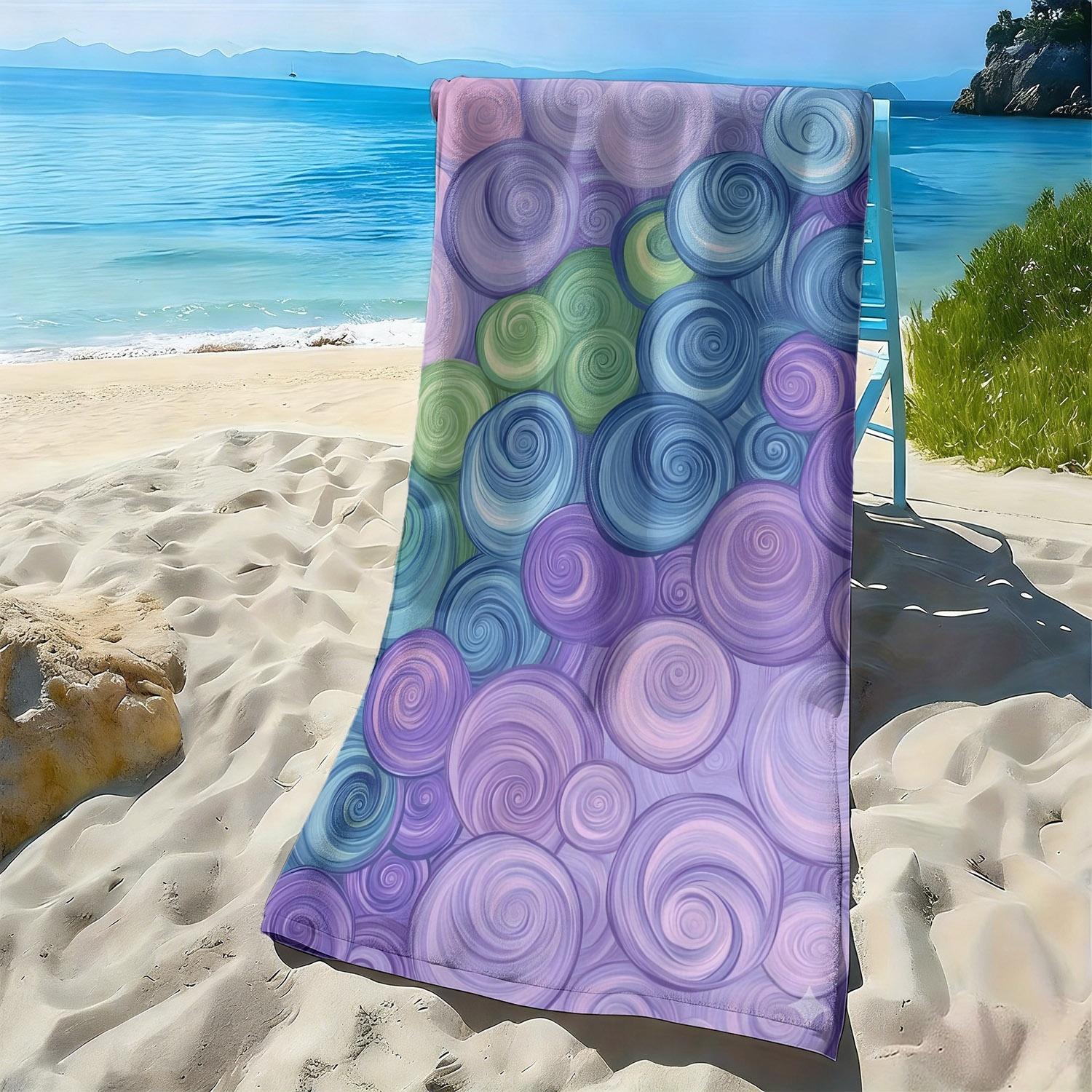Abstract colorful spiral pattern polyester microfiber beach towel is highly absorbent, suitable for swimming and beach outings W40*H60(CM)
Abstract colorful spiral pattern polyester microfiber beach towel is highly absorbent, suitable for swimming and beach outings W40*H60(CM)
