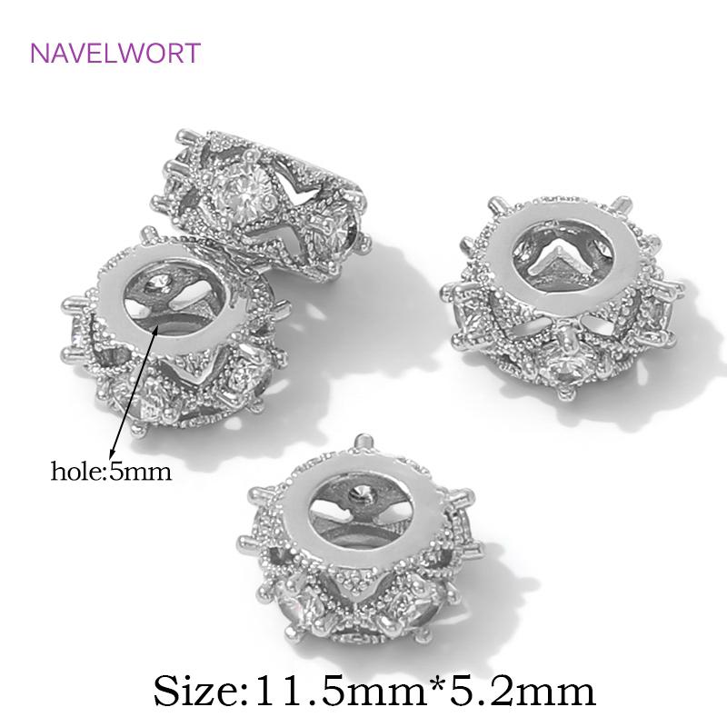 18K Gold Plated Spacer Beads For Jewelry Making,Separators For Beads,Inlay Zircon Bracelets Beads,Luxury Jewelry Accessories 2 Pieces
18K Gold Plated Spacer Beads For Jewelry Making,Separators For Beads,Inlay Zircon Bracelets Beads,Luxury Jewelry Accessories 2 Pieces