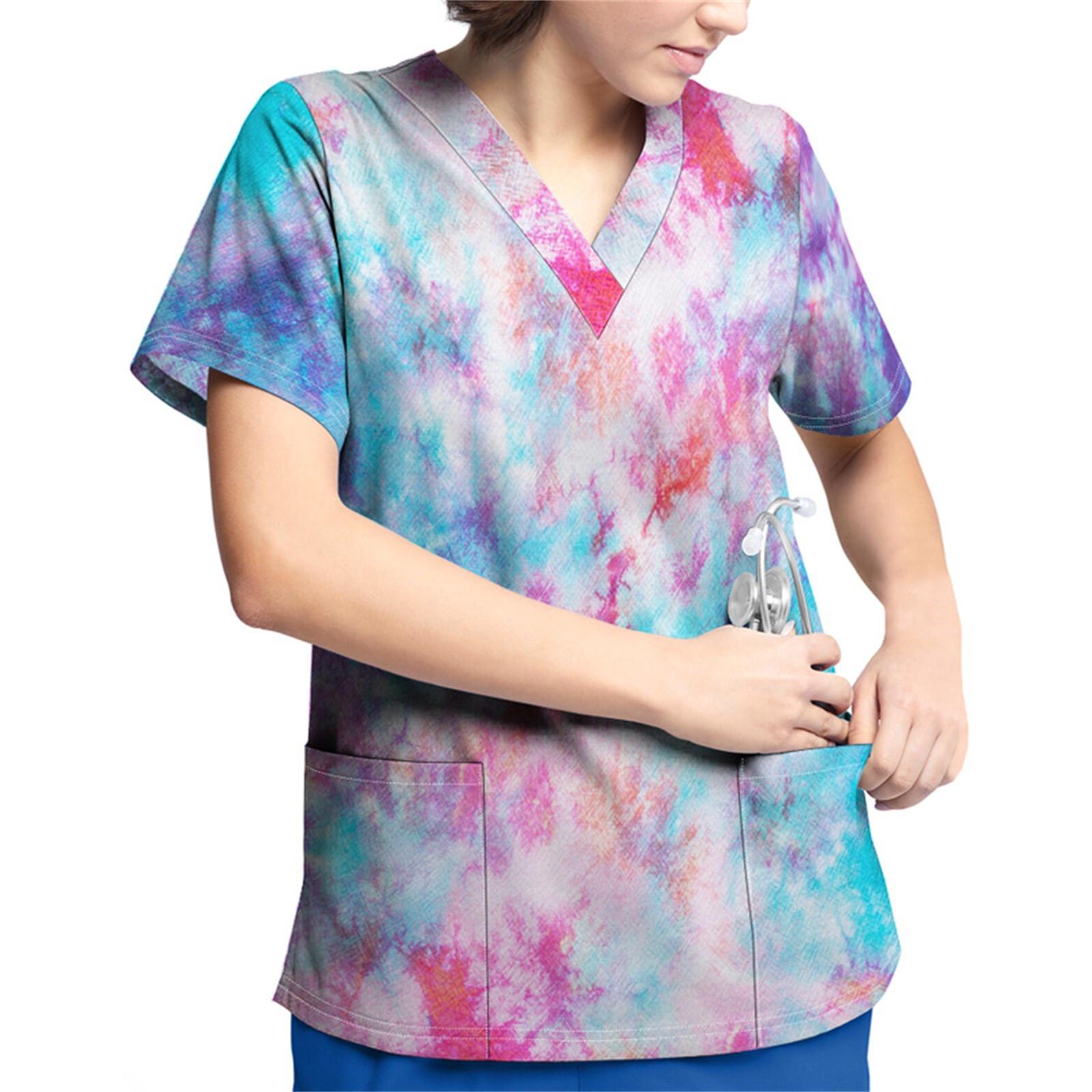 Рабочая форма больших размеров с принтом, топы для женщин, футболки с v-образным вырезом и короткими рукавами, рабочая одежда, футболка с карманами M
Рабочая форма больших размеров с принтом, топы для женщин, футболки с v-образным вырезом и короткими рукавами, рабочая одежда, футболка с карманами M