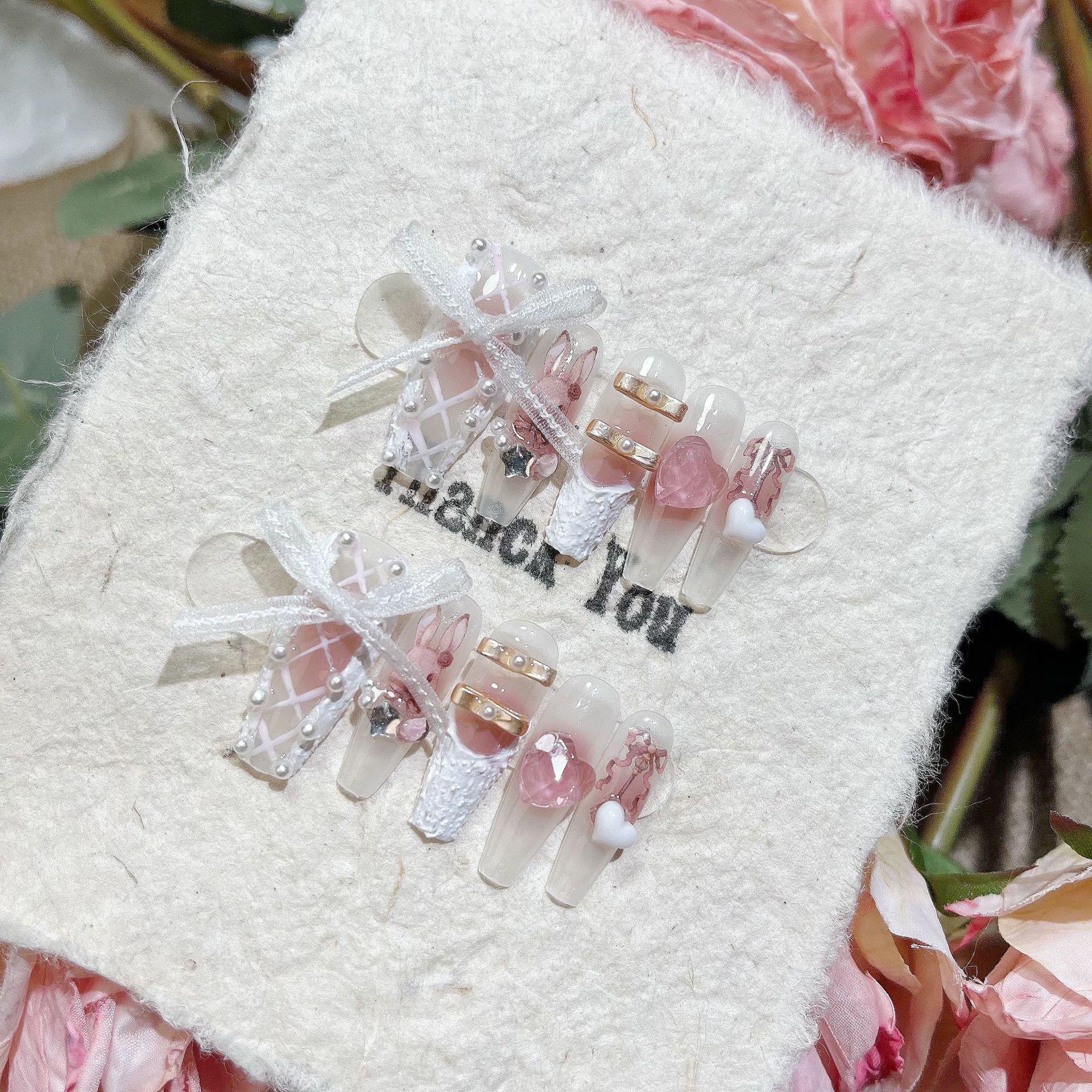 Sweetie Bear Cream Ballet Press-On Nails with Handmade Sequins - Removable Nail Tips for Manicure Small
Sweetie Bear Cream Ballet Press-On Nails with Handmade Sequins - Removable Nail Tips for Manicure Small