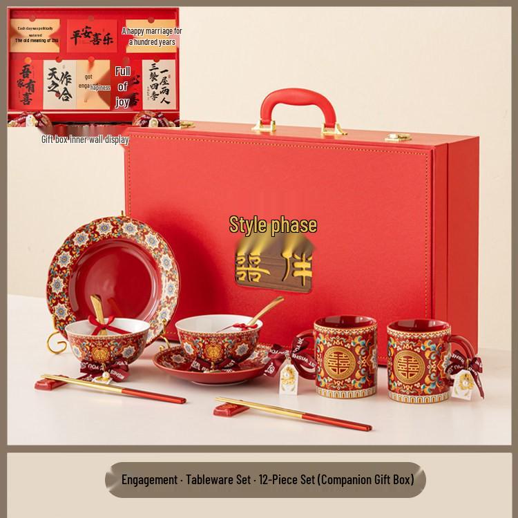 Tao Lan High-End Wedding Gift Set: Tableware Bowls & Chopsticks for Brides, Bridesmaids & Best Friends No Specific Size
Tao Lan High-End Wedding Gift Set: Tableware Bowls & Chopsticks for Brides, Bridesmaids & Best Friends No Specific Size