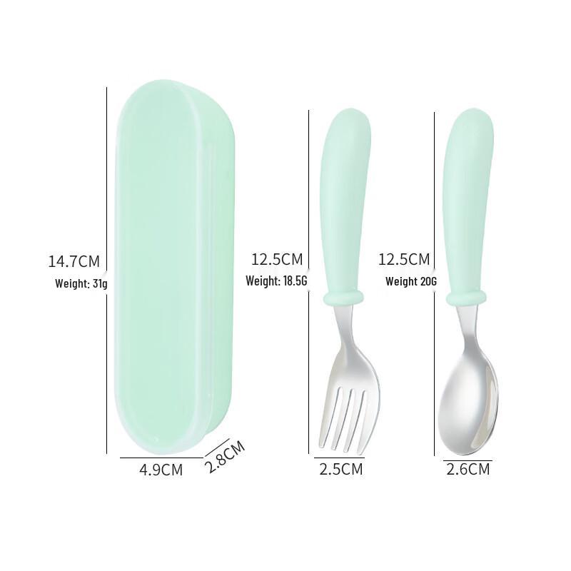 Nordic Green Baby Stainless Steel Spoon & Fork Set
Nordic Green Baby Stainless Steel Spoon & Fork Set