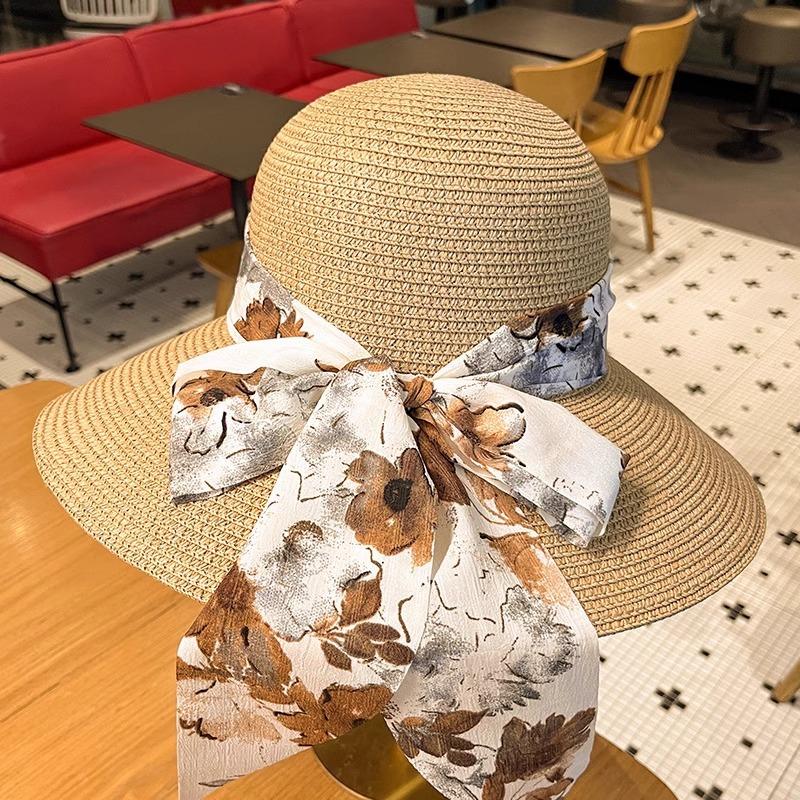 Straw hat lady summer new bow streamer fisherman hat fashion versatile wide brim sun hat Adjustable
Straw hat lady summer new bow streamer fisherman hat fashion versatile wide brim sun hat Adjustable