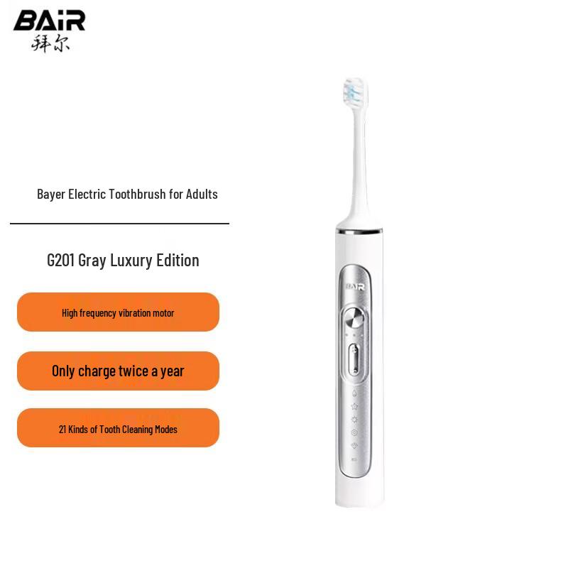 BAIR G2 Sonic Electric Toothbrush CN plug (adapter included)
BAIR G2 Sonic Electric Toothbrush CN plug (adapter included)