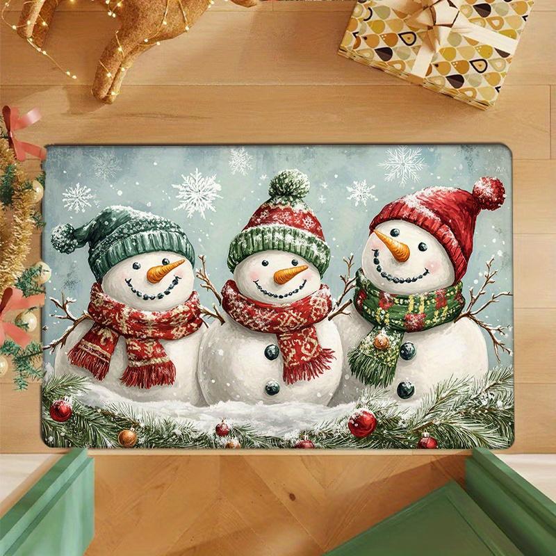 Christmas Snowman Welcome Doormat, Machine Washable Polyester Non-Slip Rug for Multi-Room Holiday Decor 40x60cm
Christmas Snowman Welcome Doormat, Machine Washable Polyester Non-Slip Rug for Multi-Room Holiday Decor 40x60cm