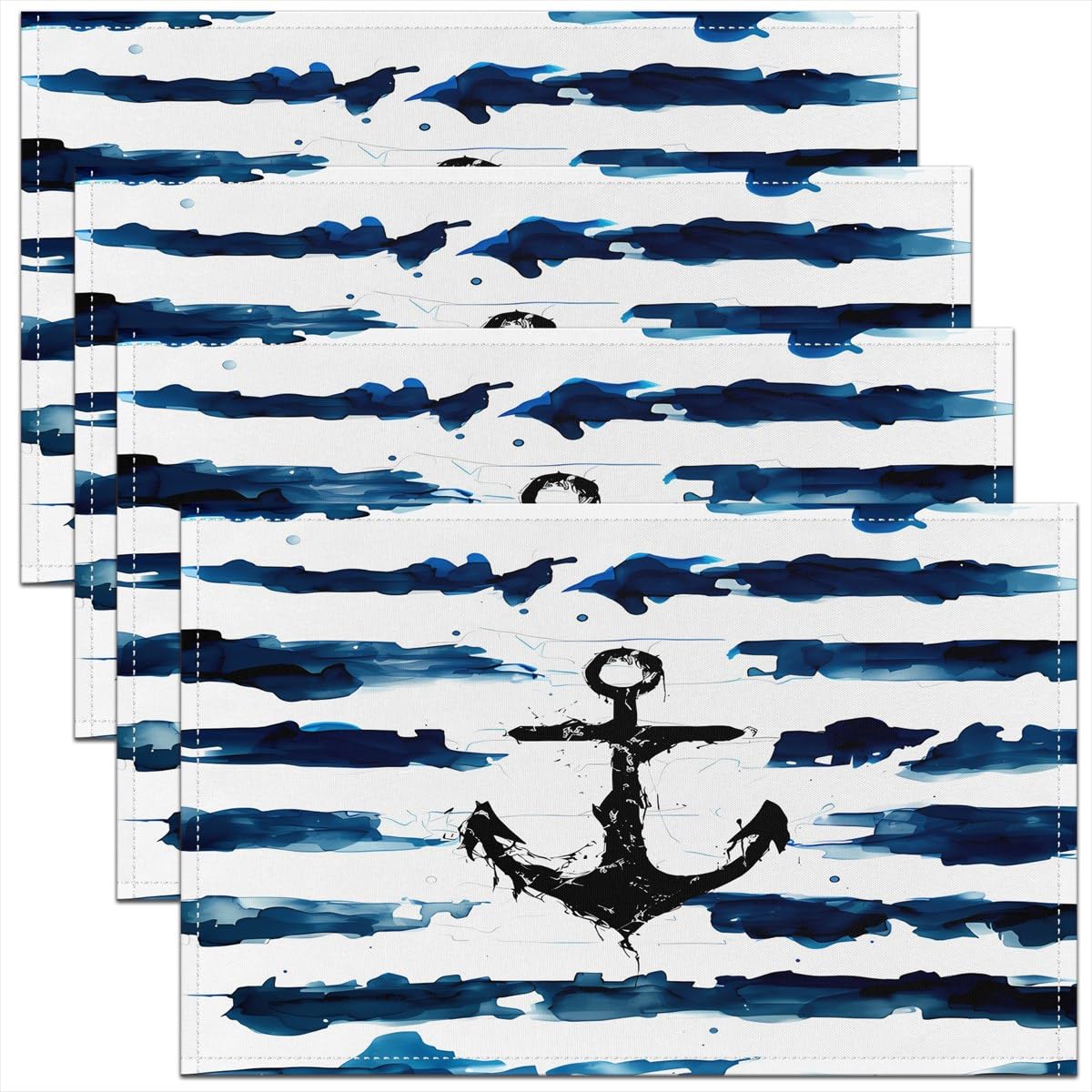 Nautical Themed Placemats of 4 Anchor Decor Placemat for Kitchen Dining Table Decor Indoor Outdoor 18 x12 Green Stripes Table Place Mats 4pcs-12x18
Nautical Themed Placemats of 4 Anchor Decor Placemat for Kitchen Dining Table Decor Indoor Outdoor 18 x12 Green Stripes Table Place Mats 4pcs-12x18