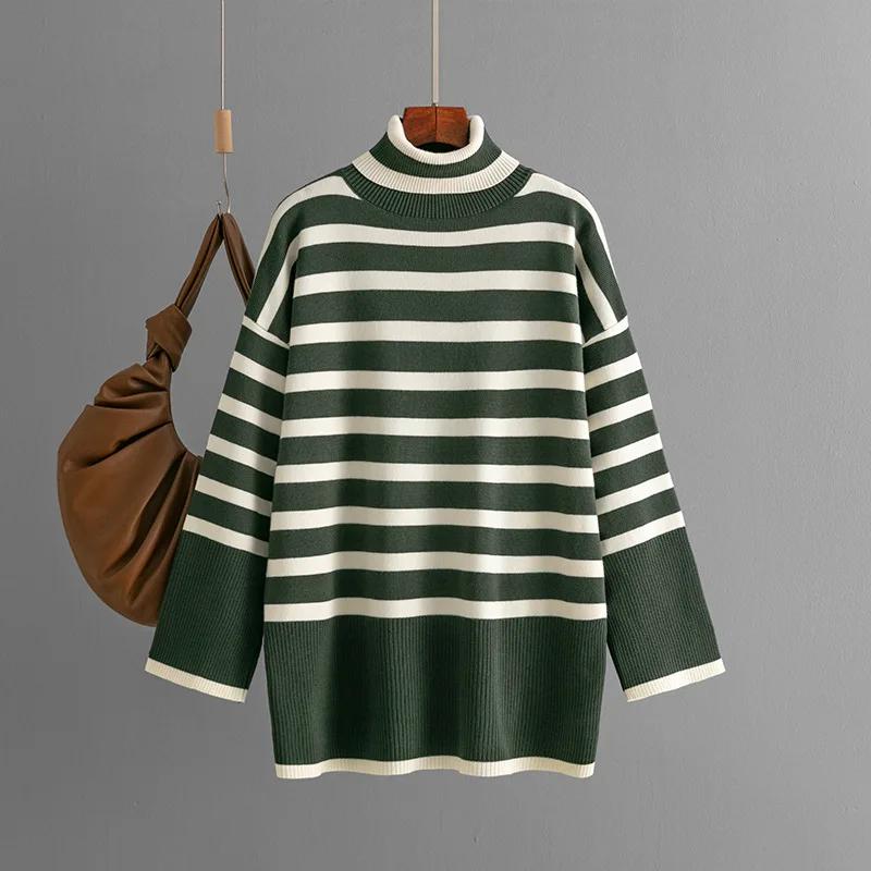 Striped Turtleneck Women Clothing 2026 Autumn and Winter New Loose Long Sleeve Tops Knitted Pullover Sweater Women One Size зелёный
Striped Turtleneck Women Clothing 2026 Autumn and Winter New Loose Long Sleeve Tops Knitted Pullover Sweater Women One Size зелёный