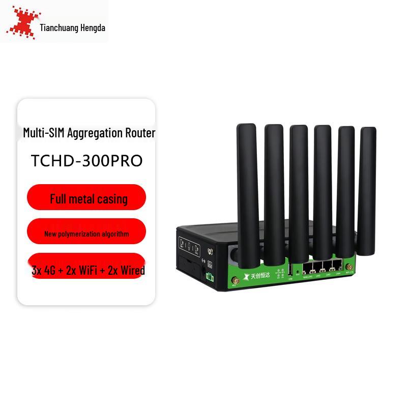 TCHD-300PRO Industrial 4G Multi-Network Aggregation Router
TCHD-300PRO Industrial 4G Multi-Network Aggregation Router