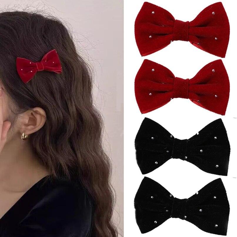 New Fashioin Bow Hair Clips Retro Velvet Headwear Korean Simple Side Hairpins Hairgrips Barrettes Women Girls Hair Accessories
New Fashioin Bow Hair Clips Retro Velvet Headwear Korean Simple Side Hairpins Hairgrips Barrettes Women Girls Hair Accessories