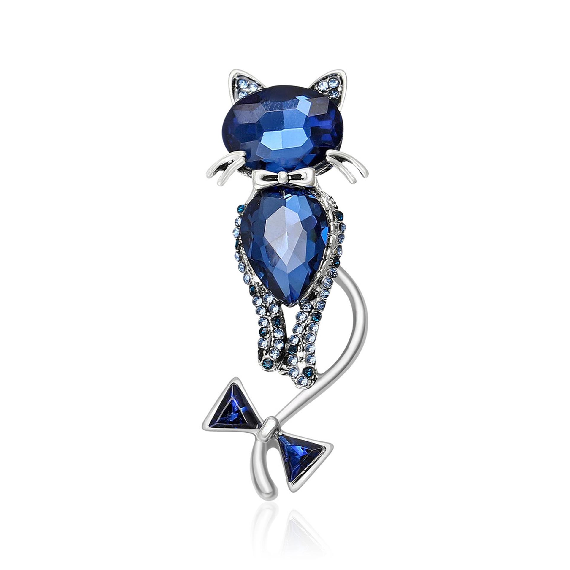 Glass Cat Brooch for Women Rhinestone Animal Kitten Lapel Pins Party Accessories
Glass Cat Brooch for Women Rhinestone Animal Kitten Lapel Pins Party Accessories