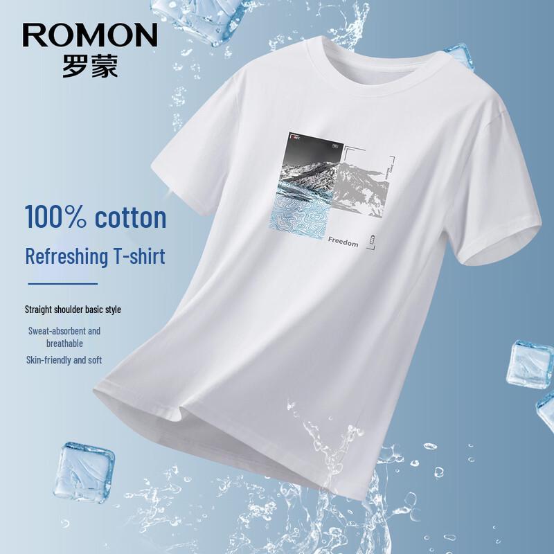 ROMON Men s Pure Cotton Easy-Care Crew Neck Short Sleeve T-Shirt TH2612 195
ROMON Men s Pure Cotton Easy-Care Crew Neck Short Sleeve T-Shirt TH2612 195
