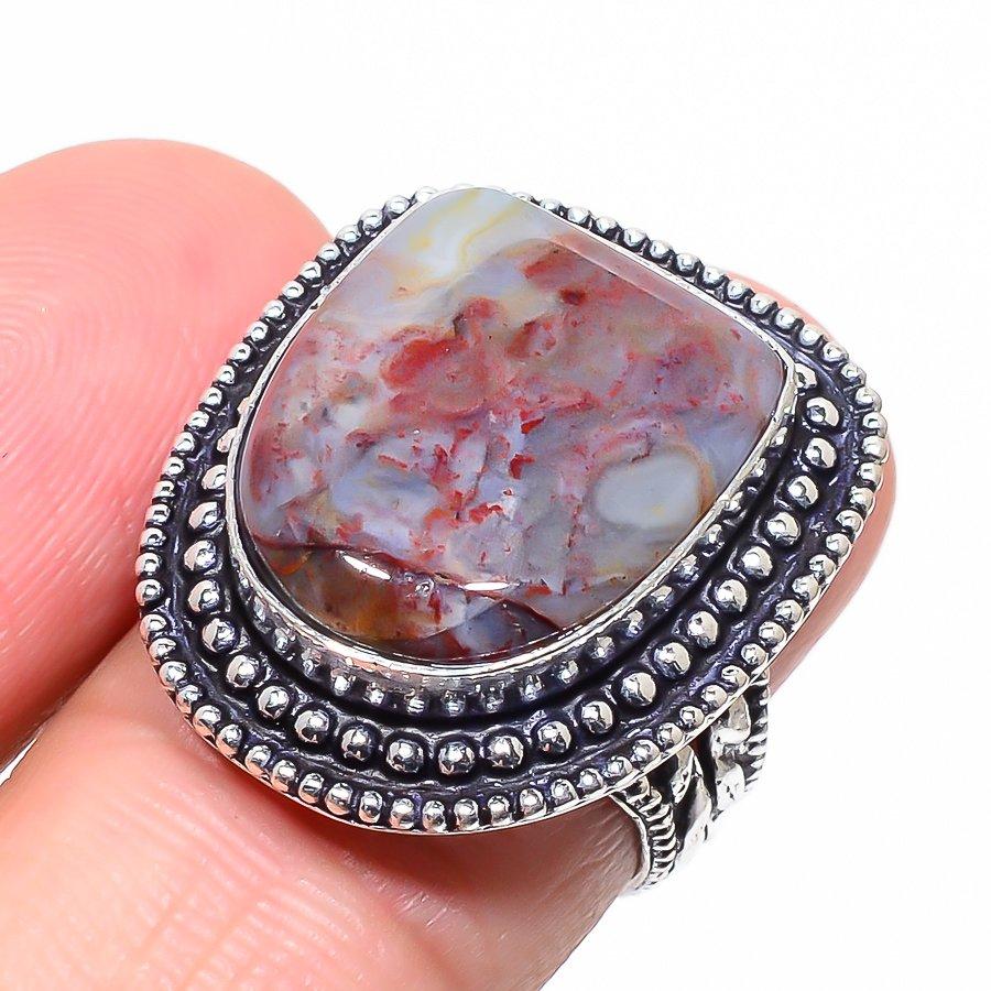 Кольцо из стерлингового серебра 925 пробы с натуральным агатом Лагуна, ручной работы, размер 7 b9C98
Кольцо из стерлингового серебра 925 пробы с натуральным агатом Лагуна, ручной работы, размер 7 b9C98