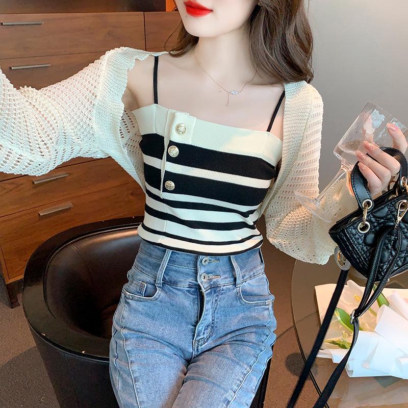 Летняя женская шикарная полосатая вязаная майка 2025 One Size
Летняя женская шикарная полосатая вязаная майка 2025 One Size