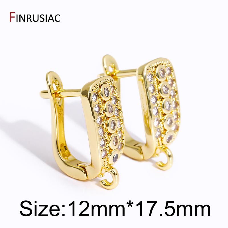Multi Styles 18K Gold Plated Brass Inlaid Zircon Earring Hook Clasps For Women Wedding Shvenzy Earrings Making Findings 1 pair
Multi Styles 18K Gold Plated Brass Inlaid Zircon Earring Hook Clasps For Women Wedding Shvenzy Earrings Making Findings 1 pair