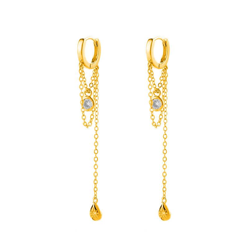 New Earrings for Women with A Sense of Luxury and Temperament, Featuring Tassels and Long Teardrop Shaped Chains, Fashionable and Luxurious
New Earrings for Women with A Sense of Luxury and Temperament, Featuring Tassels and Long Teardrop Shaped Chains, Fashionable and Luxurious