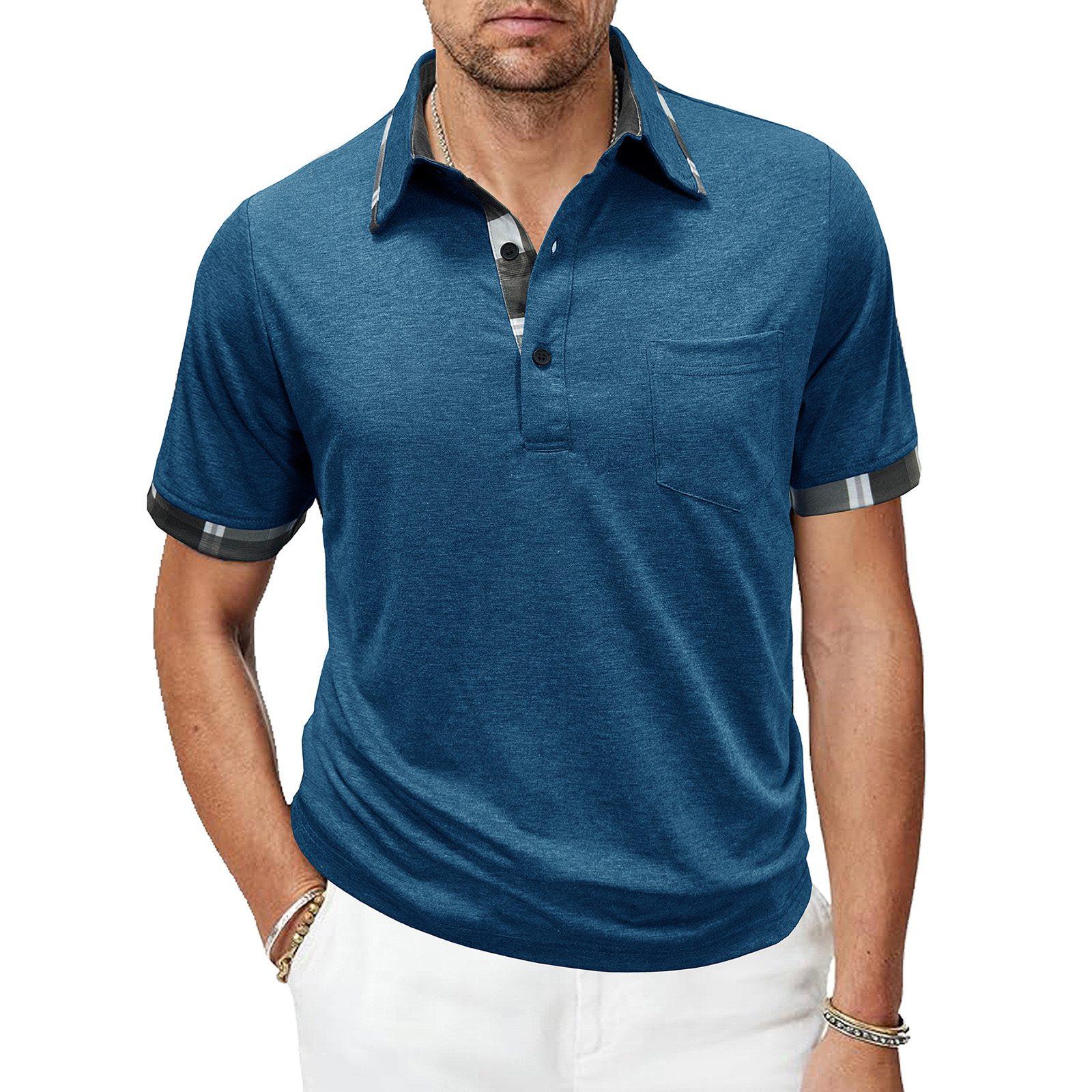 Men s Solid Color Botton Short Sleeve Top Men s Casual Fashion Shirt L синій
Men s Solid Color Botton Short Sleeve Top Men s Casual Fashion Shirt L синій