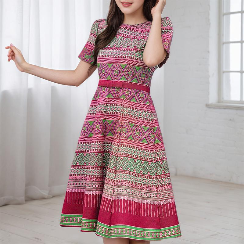 ZANZEA Женское повседневное летнее платье с круглым вырезом и коротким рукавом с принтом S
ZANZEA Женское повседневное летнее платье с круглым вырезом и коротким рукавом с принтом S