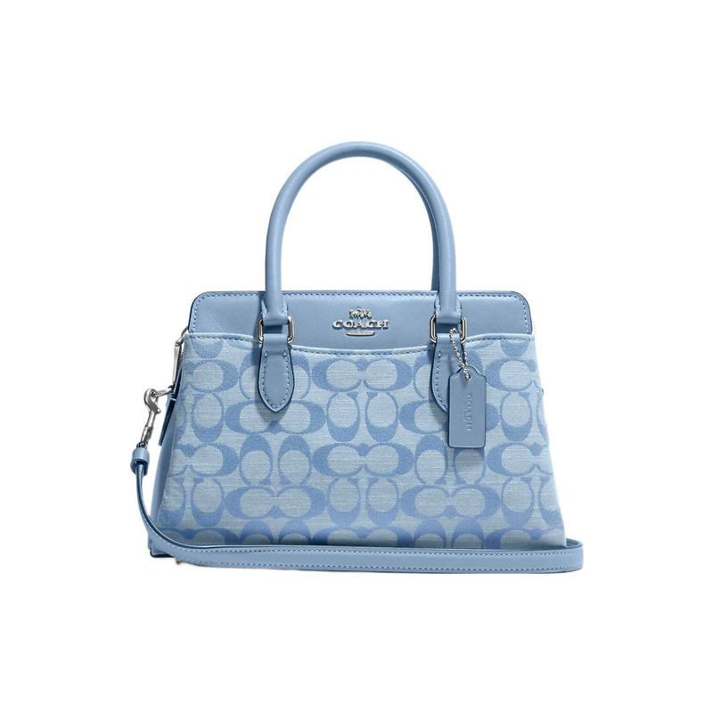 COACH handbag Darcie 26 classic presbyopic zipper closure, chambray canvas and leather, hand-held shoulder crossbody bag, medium size for women синій
COACH handbag Darcie 26 classic presbyopic zipper closure, chambray canvas and leather, hand-held shoulder crossbody bag, medium size for women синій