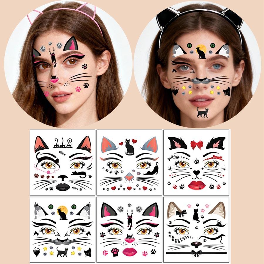 Face Tattoo Sticker temporary tattoo Cat For Women Temporary 7 Sheets/Set Party Decoration Waterproof Home 7 Sheets різнокольоровий
Face Tattoo Sticker temporary tattoo Cat For Women Temporary 7 Sheets/Set Party Decoration Waterproof Home 7 Sheets різнокольоровий