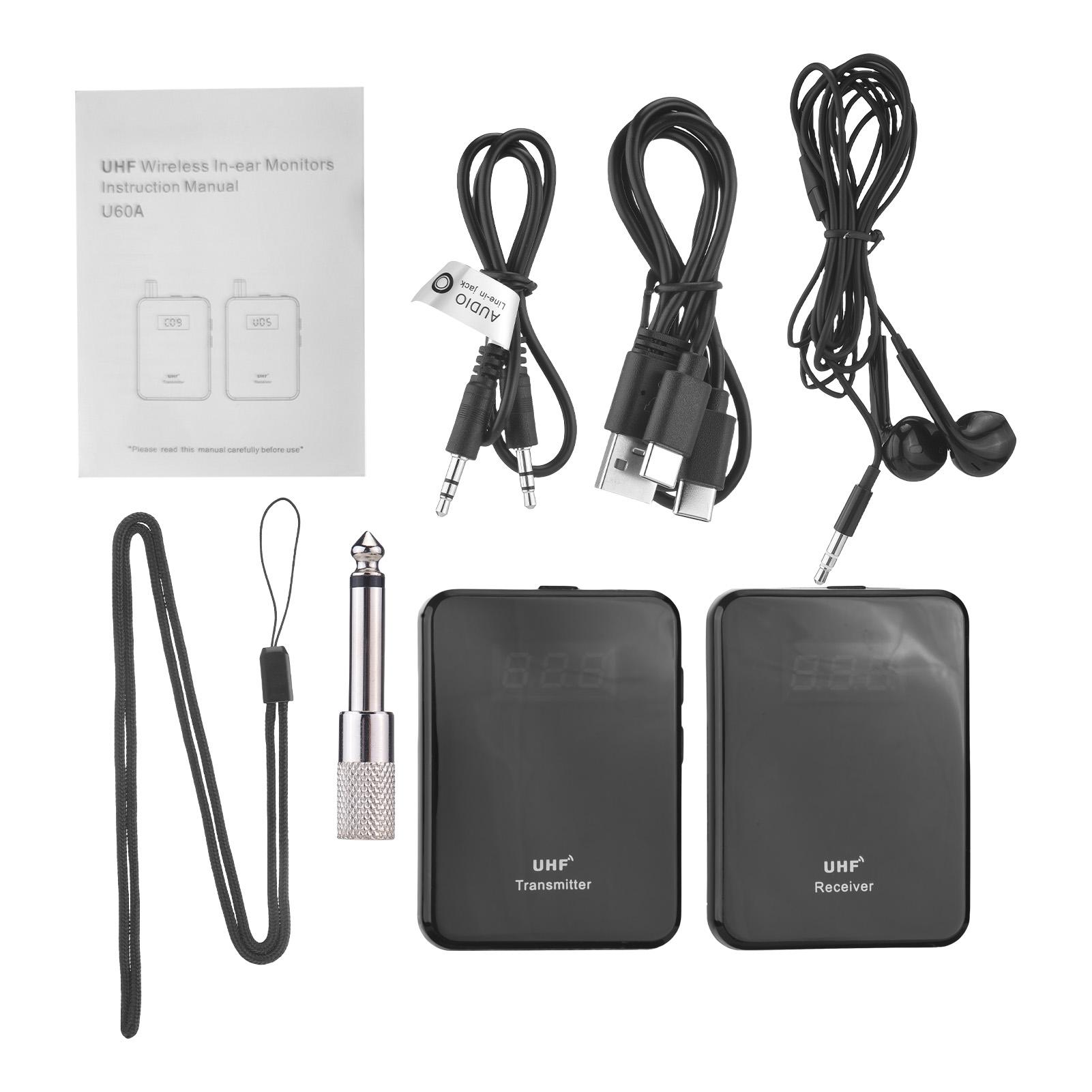 Wireless Earphone Monitor Transmission System UHF Transmitter and Receiver Plug and Play Noise
Wireless Earphone Monitor Transmission System UHF Transmitter and Receiver Plug and Play Noise