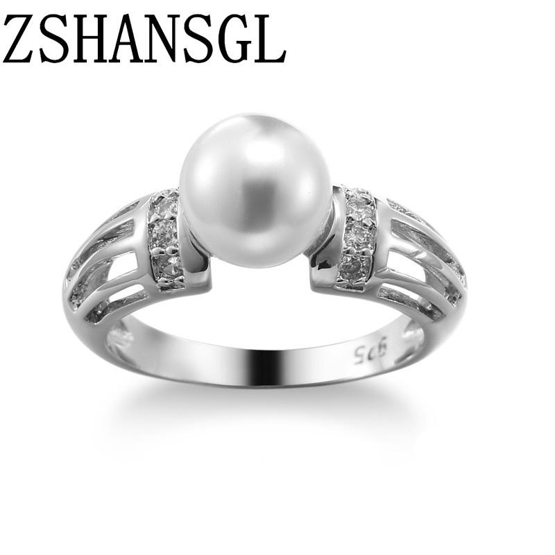 Elegant Authentic Silver Color Female Rings With Freshwater Pearl For Women Finger Ring Anillos Mujer 8
Elegant Authentic Silver Color Female Rings With Freshwater Pearl For Women Finger Ring Anillos Mujer 8