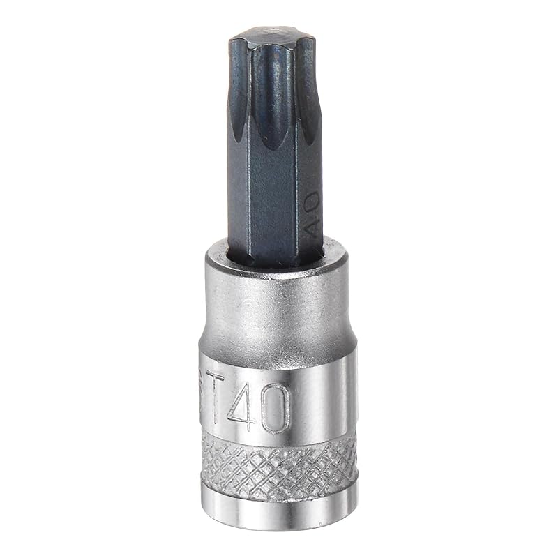 uxcell torx bit socket T40 solid star 1/4 drive 1.46 length S2 steel bit CR-V socket ratchet wrench slide bar for extension rod
uxcell torx bit socket T40 solid star 1/4 drive 1.46 length S2 steel bit CR-V socket ratchet wrench slide bar for extension rod