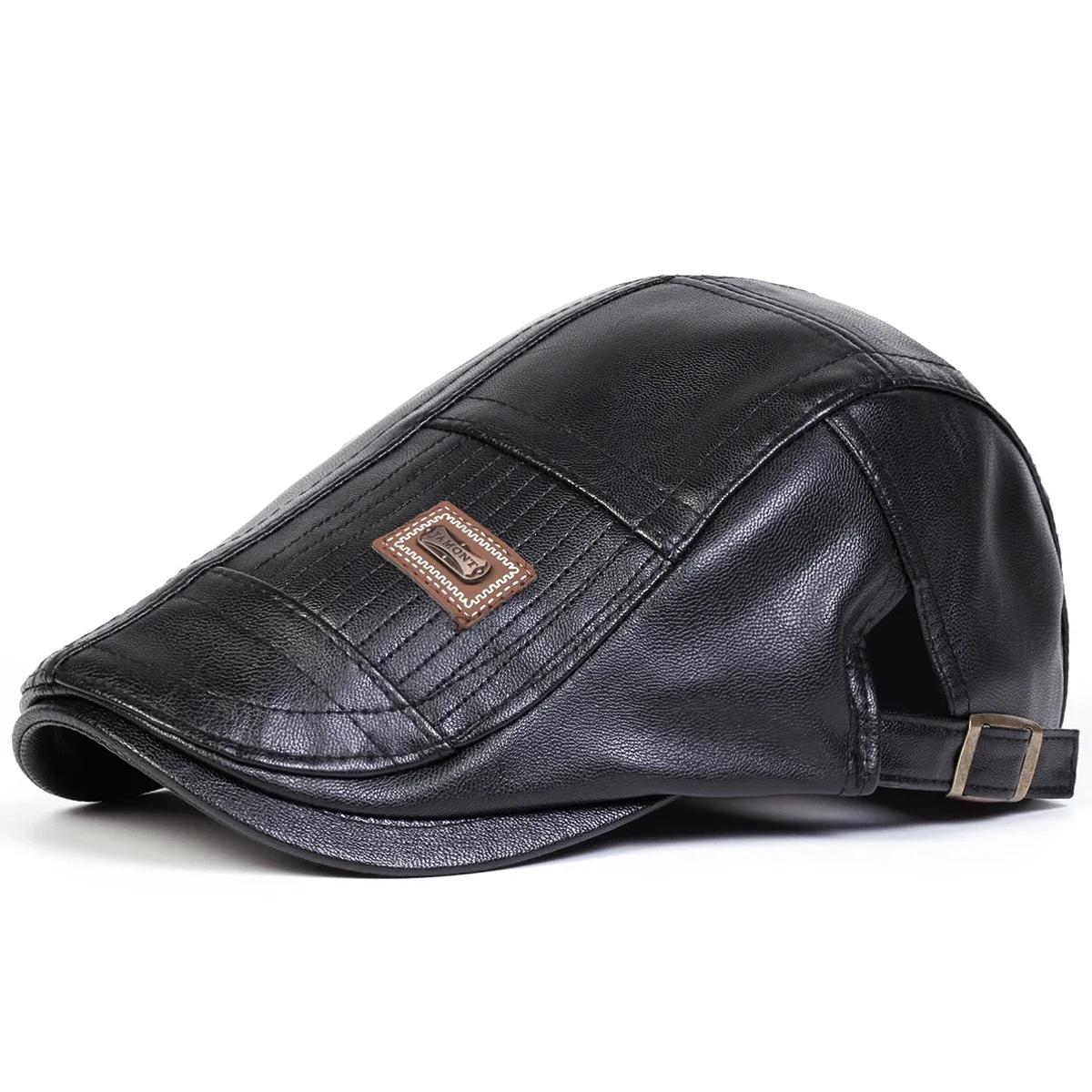 Men Retro Pu Leather Newsboy Caps JAMONT Labeling British Painters Hats Spring Autumn Side Adjustable Flat Cap Hip Hop Berets чорний
Men Retro Pu Leather Newsboy Caps JAMONT Labeling British Painters Hats Spring Autumn Side Adjustable Flat Cap Hip Hop Berets чорний