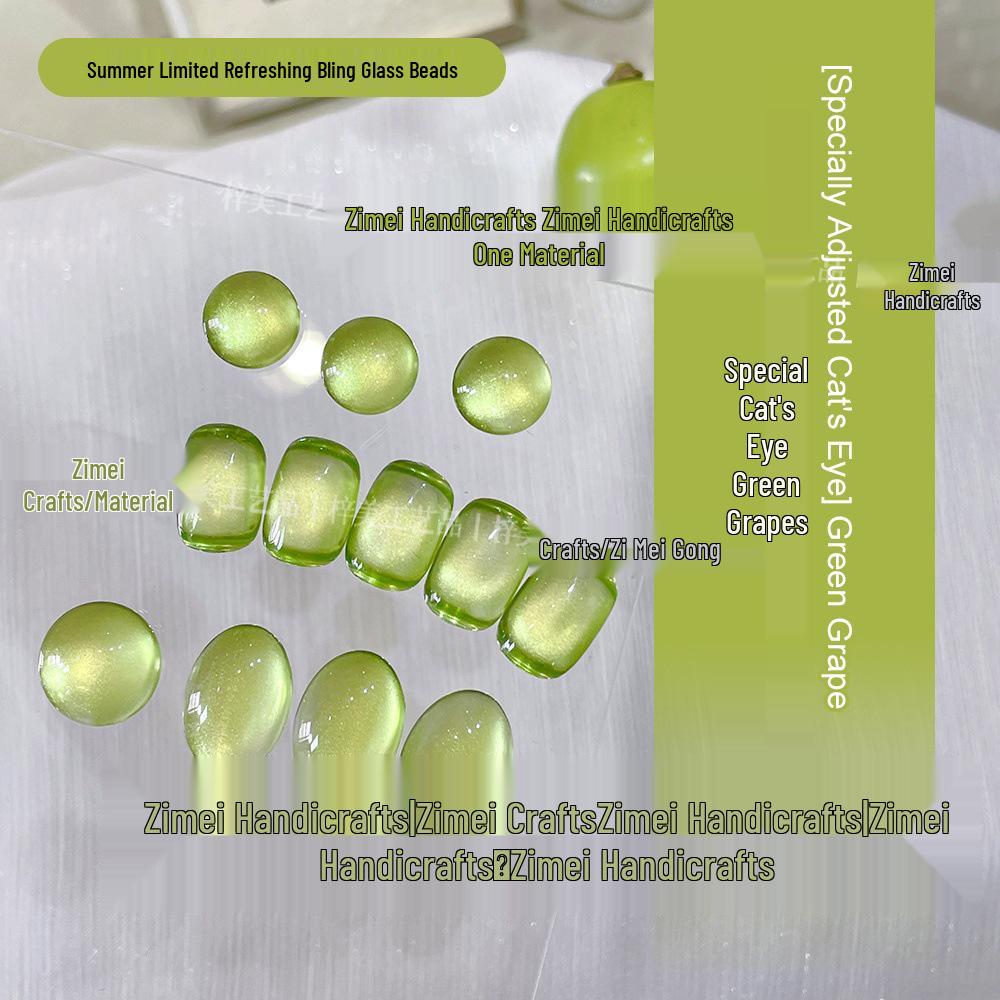 2025 Green Grape Glass Beads Cat Eye Nail Gel: Super Flash, Translucent Ice, Delicate White. зелёный/виноградный
2025 Green Grape Glass Beads Cat Eye Nail Gel: Super Flash, Translucent Ice, Delicate White. зелёный/виноградный