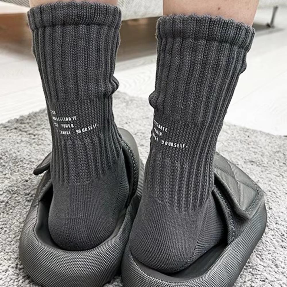 Thickened Cotton Socks Solid Color Knitted Socks Simple Middle Tube Socks Sports серый
Thickened Cotton Socks Solid Color Knitted Socks Simple Middle Tube Socks Sports серый
