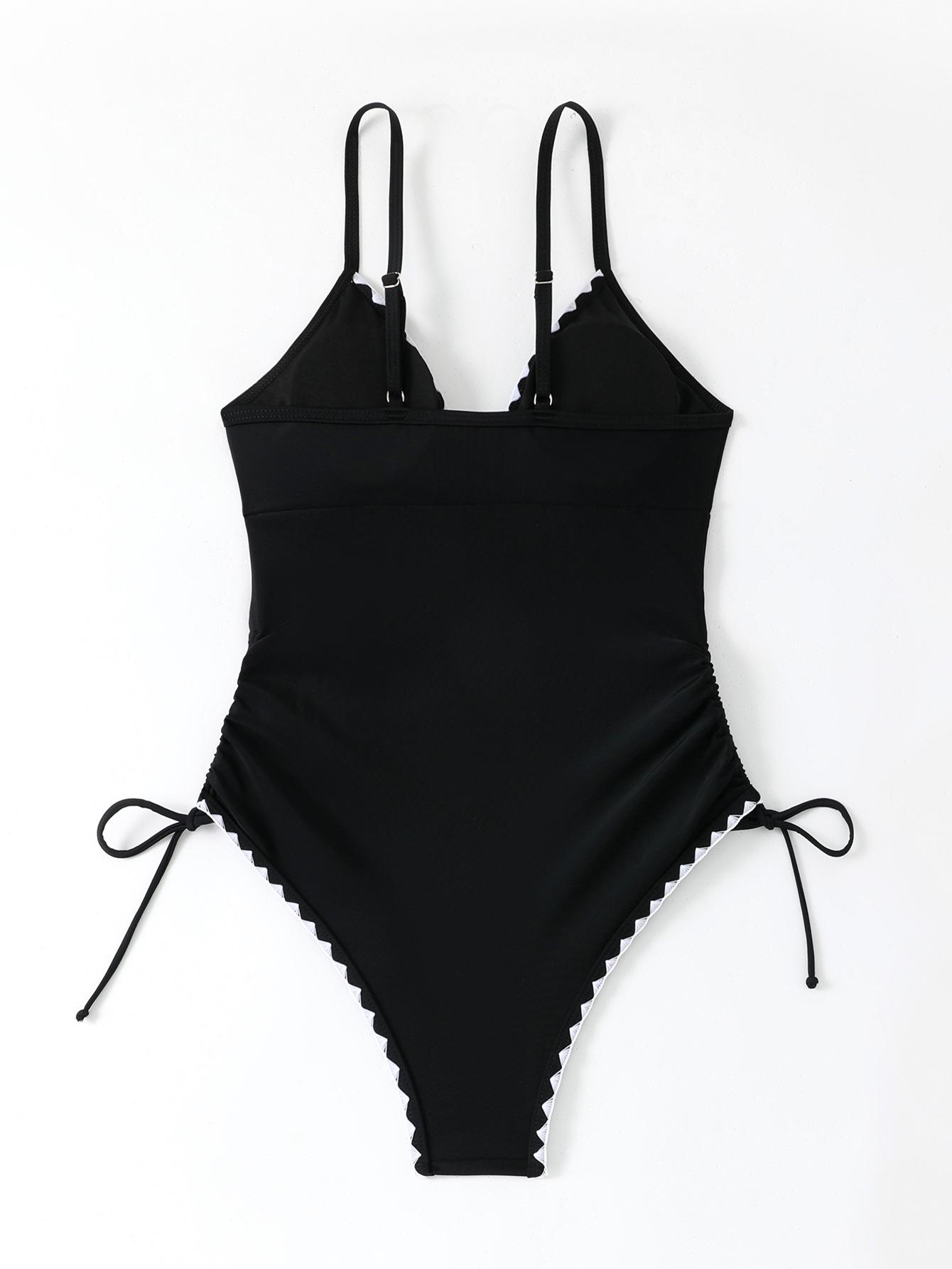Sexy Hot Girl Solid Color Drawstring Backless Triangle Bikini Swimsuit For Beach S чёрный
Sexy Hot Girl Solid Color Drawstring Backless Triangle Bikini Swimsuit For Beach S чёрный