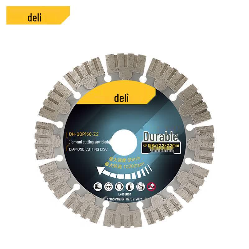 Deli 156mm Wear-Resistant Diamond Cutting Disc
Deli 156mm Wear-Resistant Diamond Cutting Disc