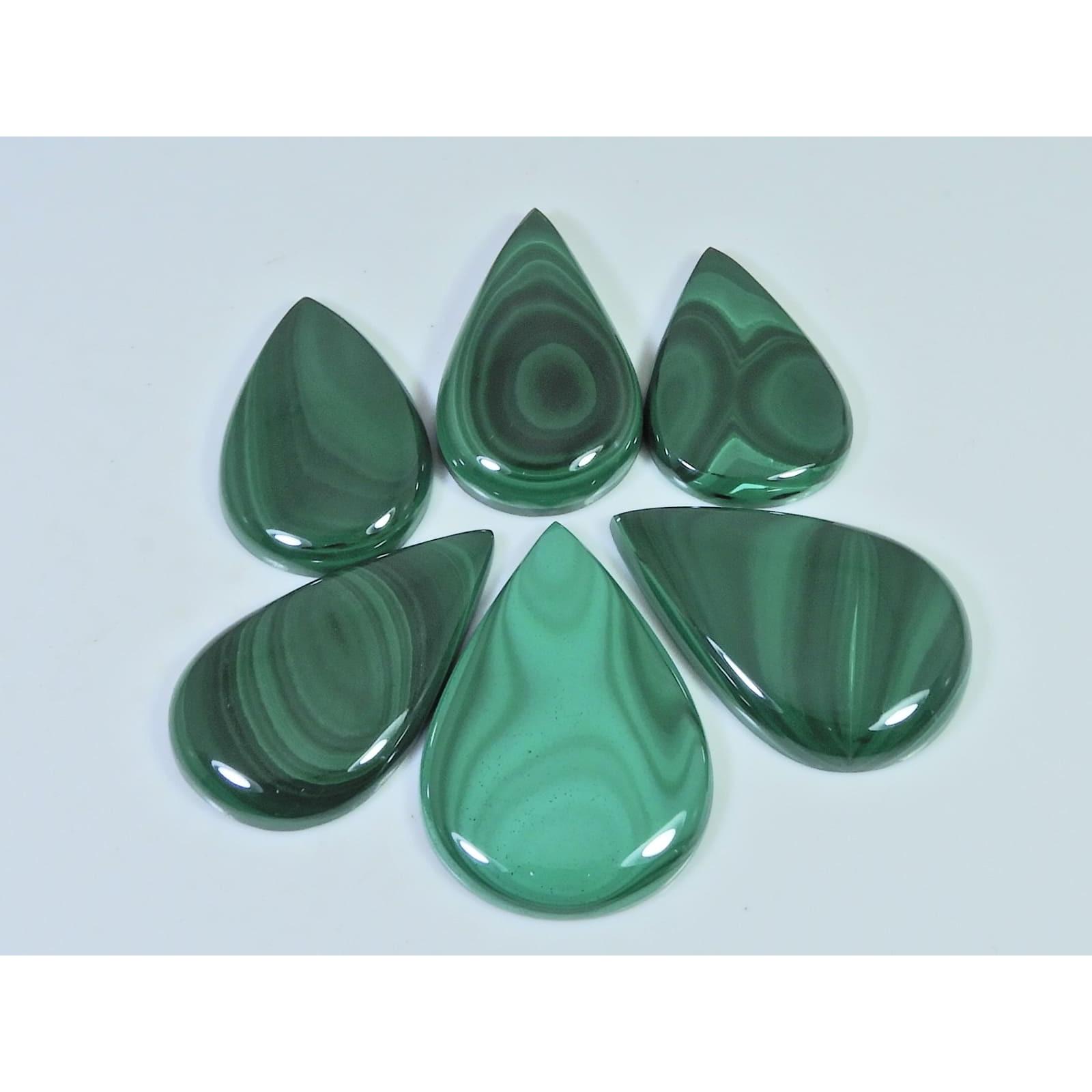 242Cts. Natural Malachite Pear Shape Cabochon Loose Gemstone 6Pcs Lot C-2115
242Cts. Natural Malachite Pear Shape Cabochon Loose Gemstone 6Pcs Lot C-2115