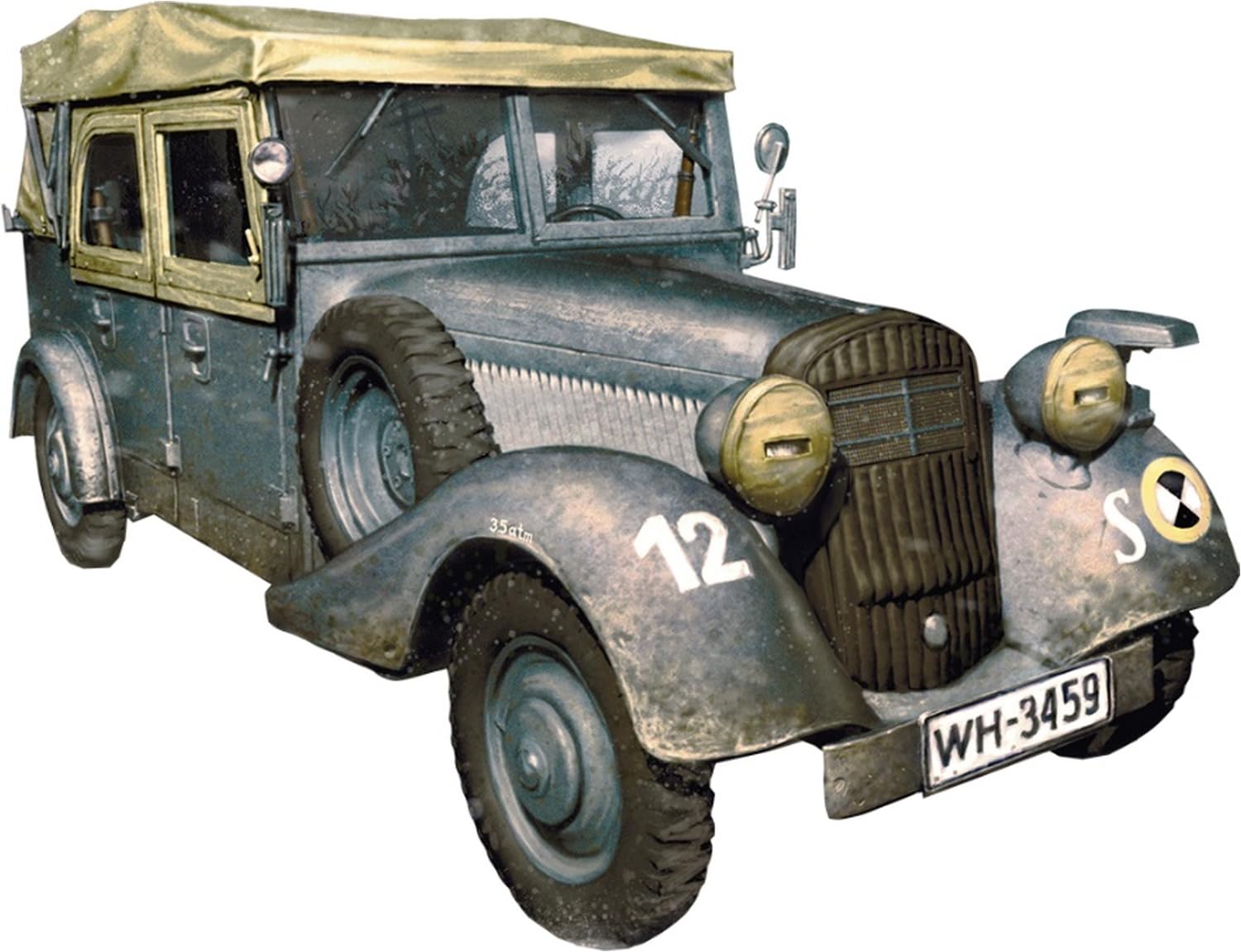 Master Box Німецький військовий легковий автомобіль 170VK штабний автомобіль пластикова модель MB35030 1/35 4-колісний kfz.1
Master Box Німецький військовий легковий автомобіль 170VK штабний автомобіль пластикова модель MB35030 1/35 4-колісний kfz.1