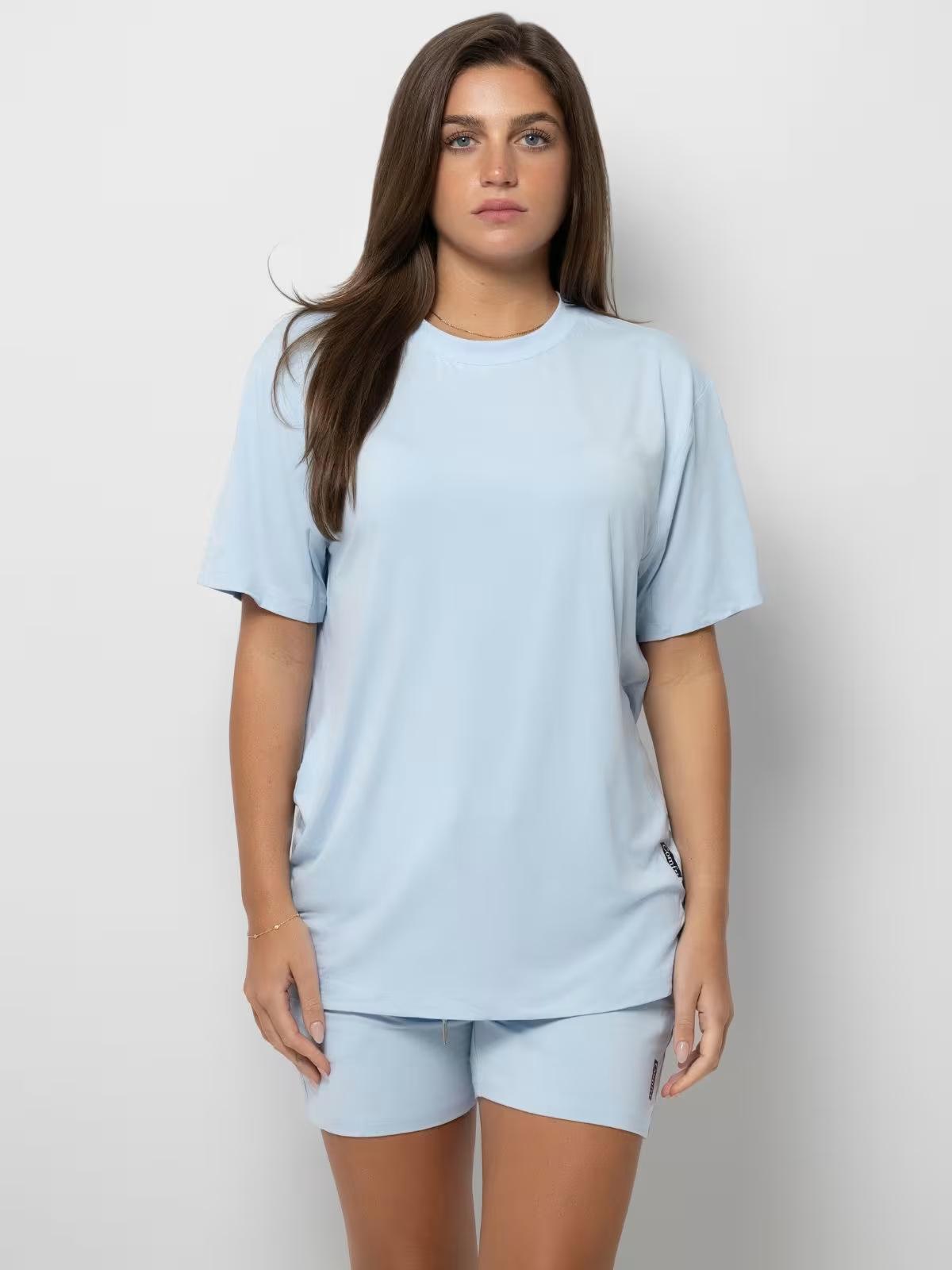 Women s Loose Fit Short Sleeve T-Shirt and Shorts Set in Soft Pastel Colors XXXL світло-синій колір
Women s Loose Fit Short Sleeve T-Shirt and Shorts Set in Soft Pastel Colors XXXL світло-синій колір