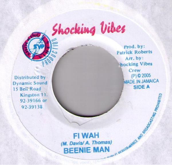 7-дюймовая пластинка BEENIE MAN - Fi Wah NONE Shocking Vibes 2005 Ямайка Регги, Ска и Даб Б/У
7-дюймовая пластинка BEENIE MAN - Fi Wah NONE Shocking Vibes 2005 Ямайка Регги, Ска и Даб Б/У