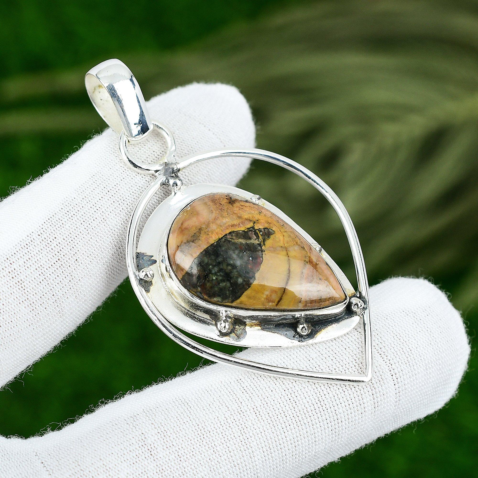 Gift For Women Jewelry Pendant 925 Sterling Silver Natural Bauxite Gemstone
Gift For Women Jewelry Pendant 925 Sterling Silver Natural Bauxite Gemstone