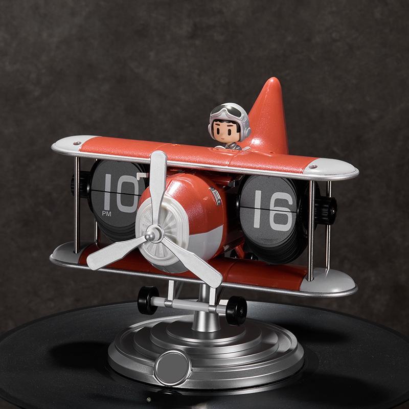 German Airplane-Themed Mechanical Pendulum Clock: Creative Desktop Page-Turning Clock Ornament красный
German Airplane-Themed Mechanical Pendulum Clock: Creative Desktop Page-Turning Clock Ornament красный