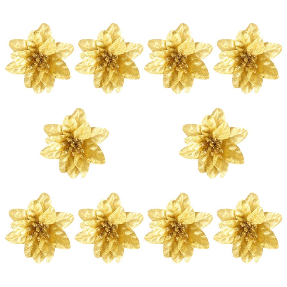10 PCS Christmas Flowers Tiny Poinsettia Heads Christmas Mini Crafts for Xmas Garlands Decor Artificial Plant Navidad Ornament золотистий
10 PCS Christmas Flowers Tiny Poinsettia Heads Christmas Mini Crafts for Xmas Garlands Decor Artificial Plant Navidad Ornament золотистий