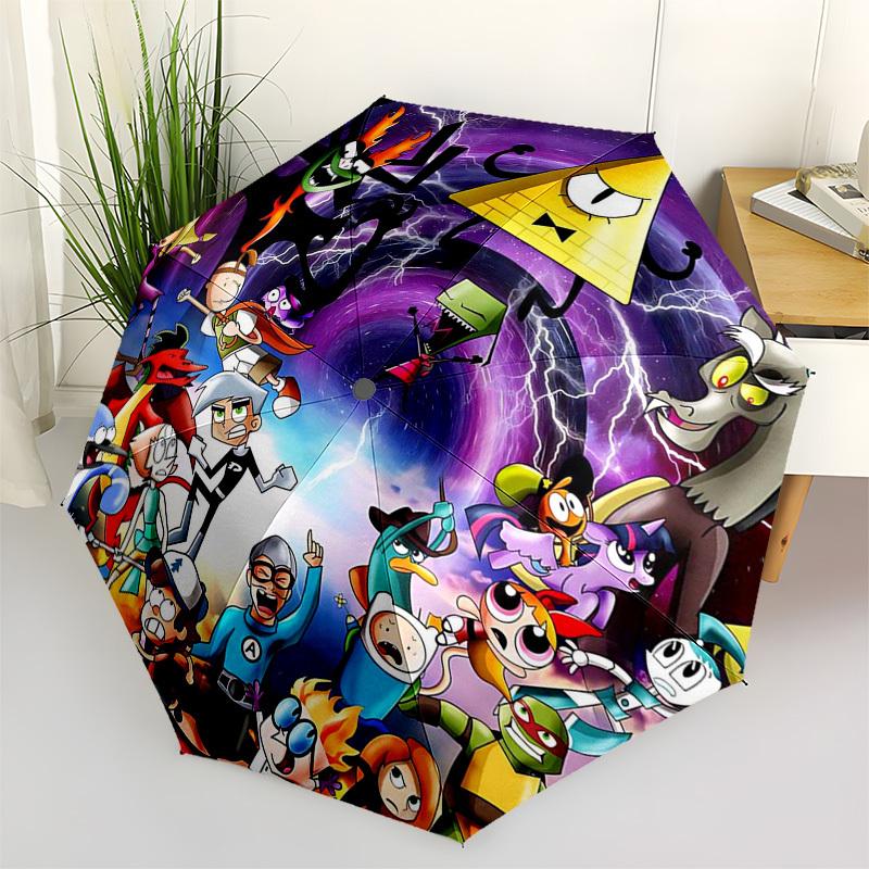 1pc Adventure Time & Powerpuff Girls Outdoor Umbrella - Automatic Opening/Closing, Portable 3-Fold Design with 8-Rib Iron Frame - Perfect Gift for Fan
1pc Adventure Time & Powerpuff Girls Outdoor Umbrella - Automatic Opening/Closing, Portable 3-Fold Design with 8-Rib Iron Frame - Perfect Gift for Fan