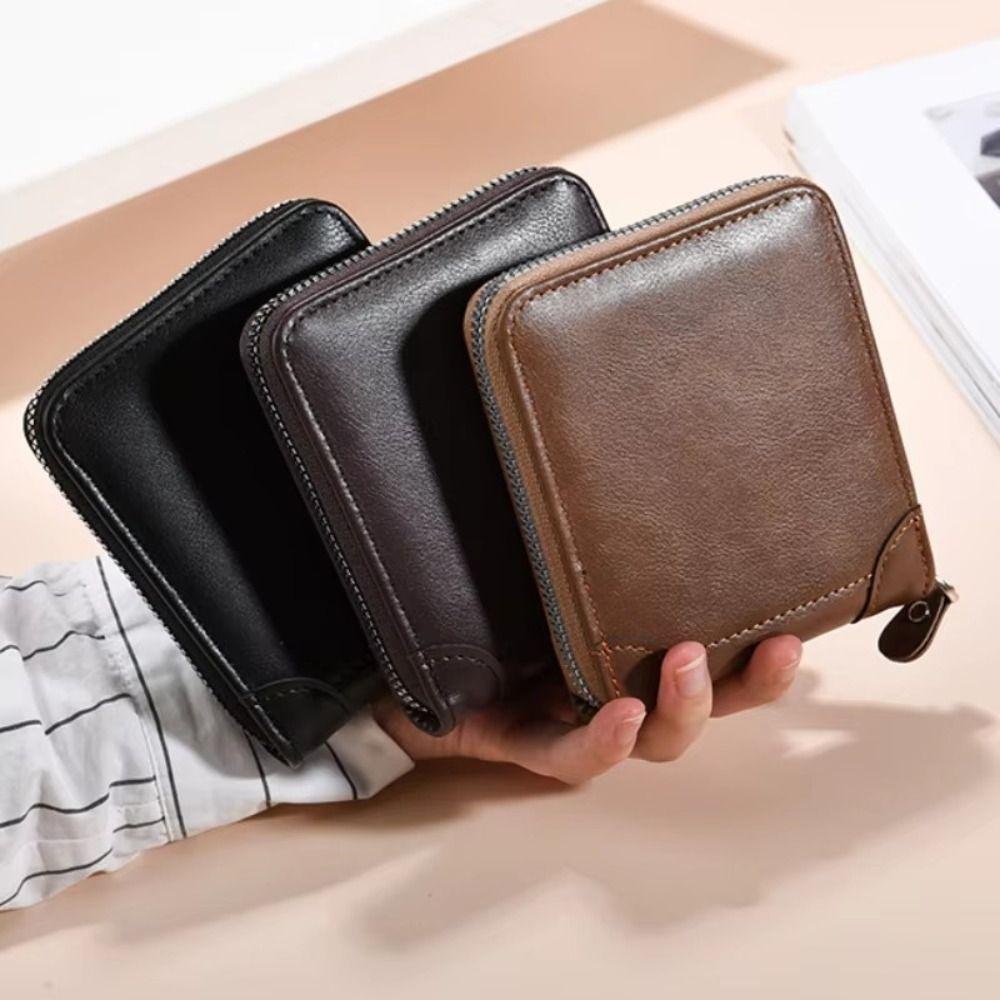 Black Men s Business Wallets Pu Leather Short Billfold Purse Vintage Men s Fold Wallets Gift чорний
Black Men s Business Wallets Pu Leather Short Billfold Purse Vintage Men s Fold Wallets Gift чорний